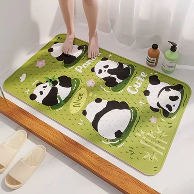 Avtomobil döşəmə paspasları – Toilet Bathroom Floor Mat - cute-panda-no-10-3565cmanti-slip-and-safe-bathing