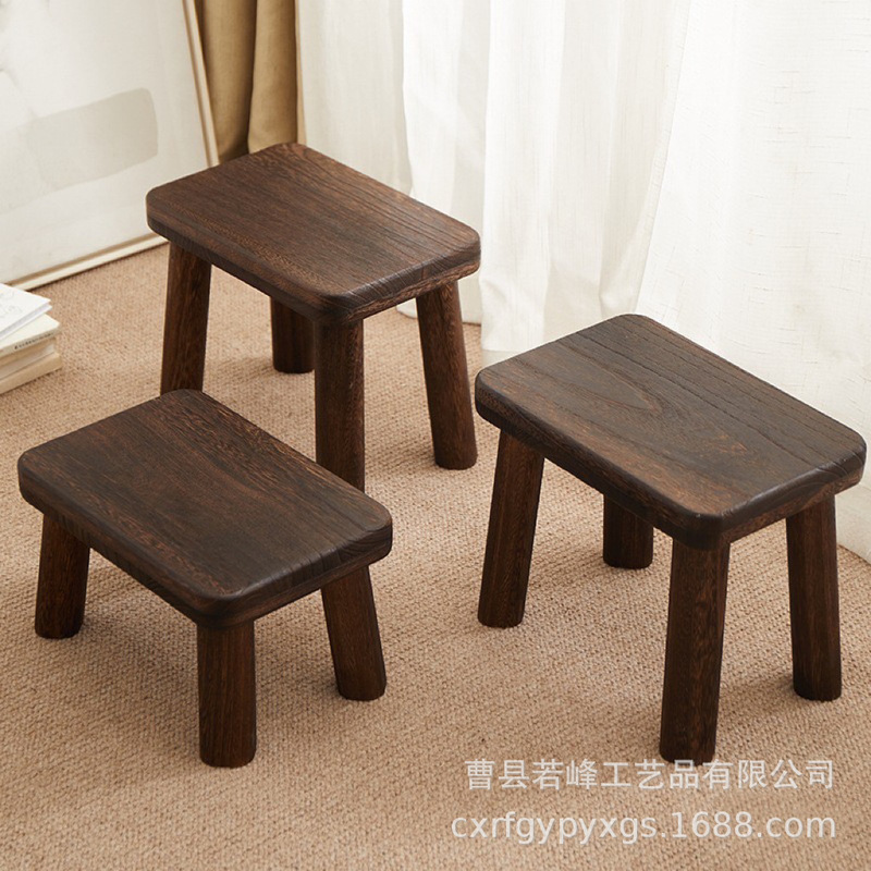 现货木质小凳子家用玄关换鞋凳实木方凳单人餐椅宝宝小板凳矮凳|undefined