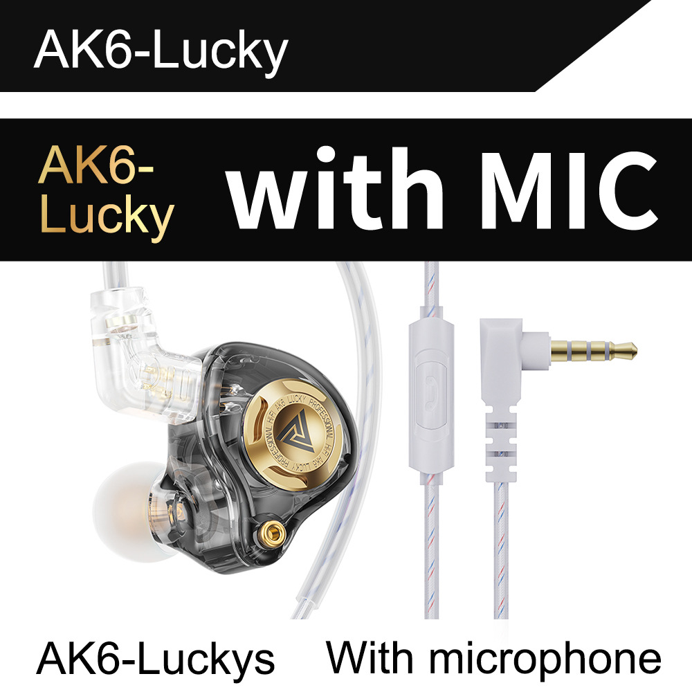 QKZ AK6 Glückliche Heavy Bass HIFI Kopfhörer Abnehmbare Kopfhörer Drei-Geschwindigkeit Einstellung Mobiltelefon Sport Kopfhörer - 8