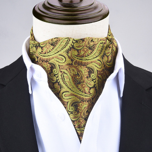 Men's scarf Korean style scarf fine warp fabric British collar scarf trendy suit retro polyester silk scarf manufacturer wholesale