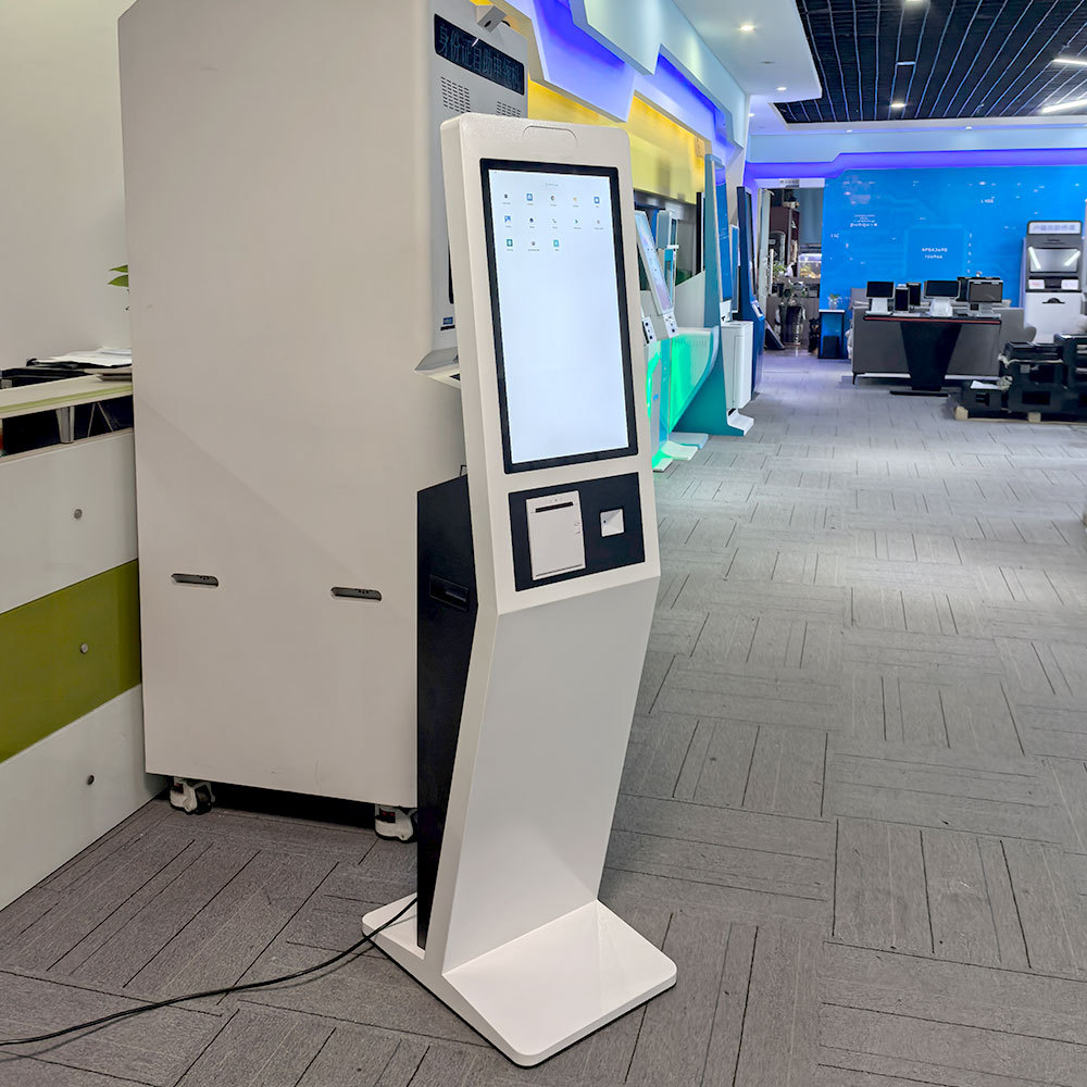 21.5寸落地式广告机立式触摸查询一体机商场导购机银行排队叫号机
