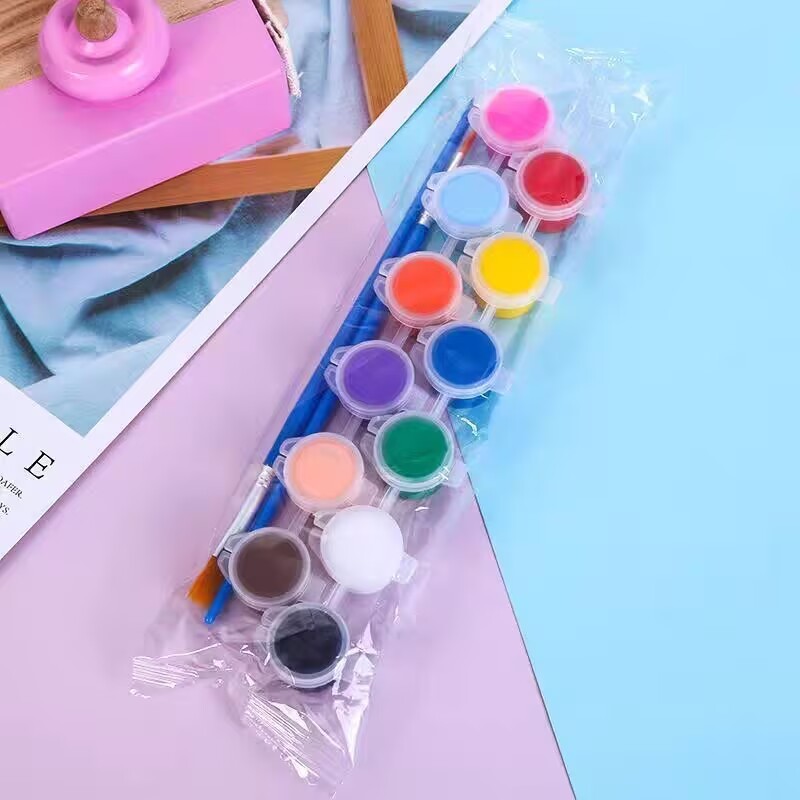 12 色水彩顔料人形着色セット子供の diy アート絵画落書きペイントストリップ 2 ミリリットル水彩顔料|undefined