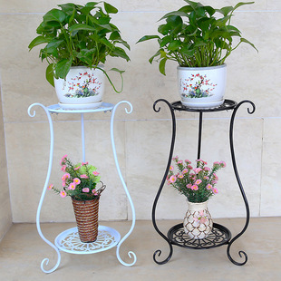 Factory wholesale wrought iron flower rack simple small multi-layer living room balcony flower pot rack indoor fleshy green orchid rack