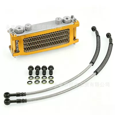 Off-Road Motorcycle Monkey Bike Soyutma sisteminin digər hissələri - oil-cooler-yellow-oil-pipe