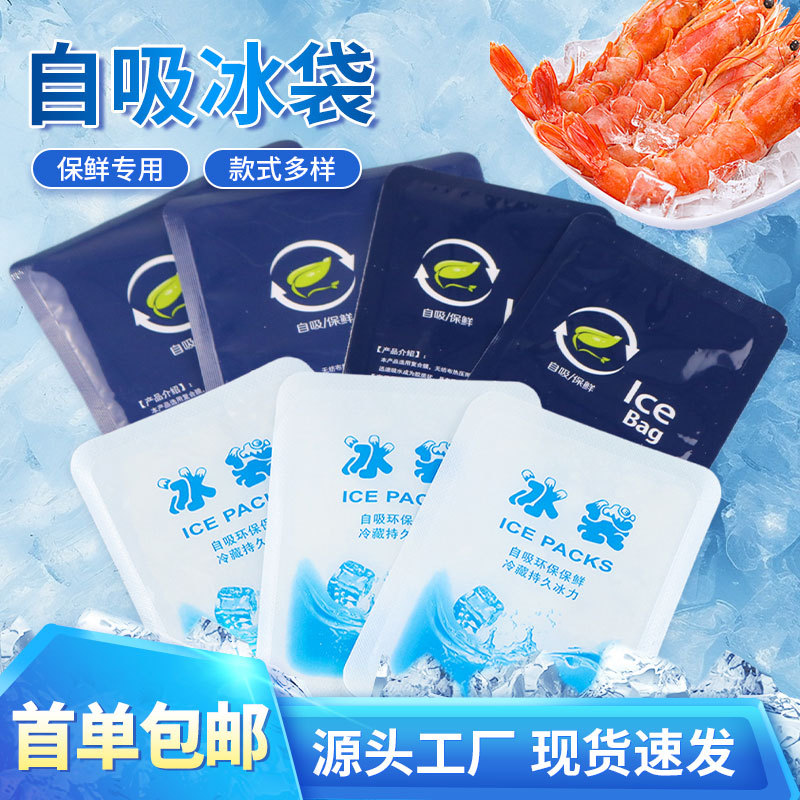Double-Sided Pe Film Ice Bag 180/200/400ml Cold Chain Fresh-Keeping Refrigerated Ice Bag Repeatedly Used Self-Absorbing Ice Bag