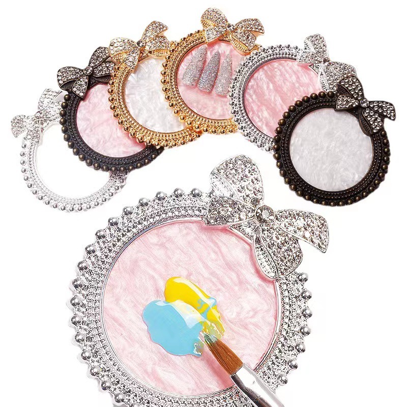 Estilo japonés en línea celebridad uñas diamante arco pantalla color placa retro pantalla marco mano modelo tiro trabajo soporte de exhibición