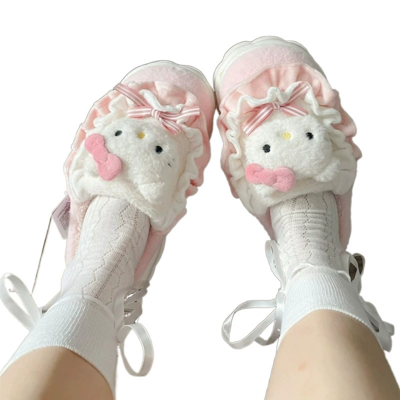Тапочки (Hello kitty) зимние тёплые для студентов, размеры 36–41, с персонажами