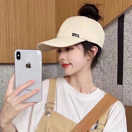 帽子女网红高马尾棒球帽夏季遮阳防晒空顶鸭舌帽太阳帽子防紫外线