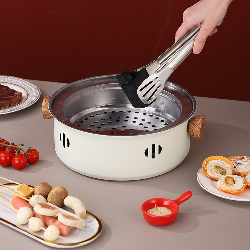 Batch indoor charcoal fire barbecue stove household heating multi-function integrated set portable outdoor fire pit for tea brewing