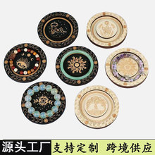 跨境木质工艺品串珠托盘木制串复古手工工艺品链串珠托盘批发定制