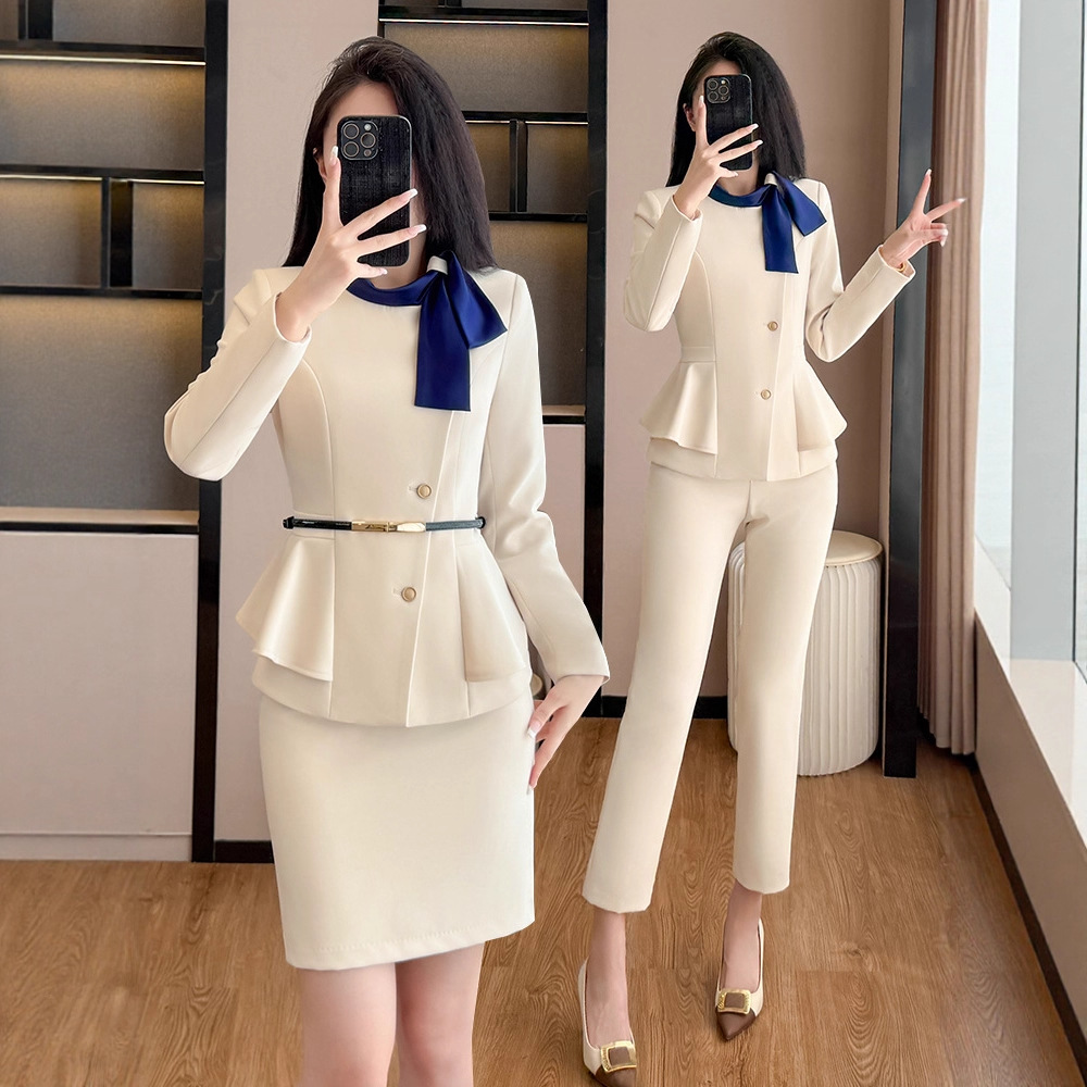 空姐职业西装套装女气质酒店前台接待案场客服医美美容院工作服秋