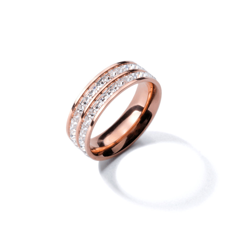 7g Weight Zircon Inlay Material Rings Classification 13, 5 Ring Size 1 Piece Quantity Holiday, Daily Occasion Titanium Steel Material Geometric Pattern Women's Gender Inlay Design Basic, Modern Style, Classic Style Style Wholesale Jewelry Basic Modern Style Classic Style Geometric Titanium Steel Zircon Inlay Rings 22