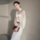 In early spring, a complete set of high-end and capable temperament goddess fan high-end small fragrant style shirt skirt suit