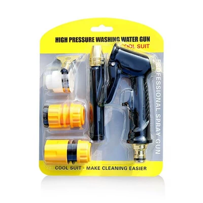 Water Gun Set with High-Pressure: High pressure car wash water gun
