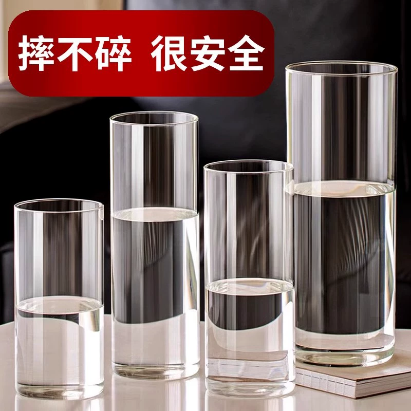 Декоративная ваза для гостиной, цветочная композиция, стекло, акрил, прозрачное ведро для цветов, богатый бамбук, лилия, водная культура, доступная роскошная цилиндрическая трубка