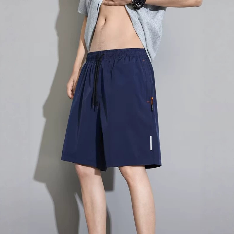 Summer Men's Quick-Drying Casual Shorts Men's 2026 New Running Sports Shorts Loose Straight Beach Pants Men's Clothing