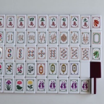 American Mahjong Acrylic Home Use Portable European and American Mahjong Tiles Wholesale Panda American Style Mini Mahjong