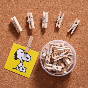 Wood clip clip photo creative wood I-word nail wood cute thumbtack press nail cork board fixed wall felt board new