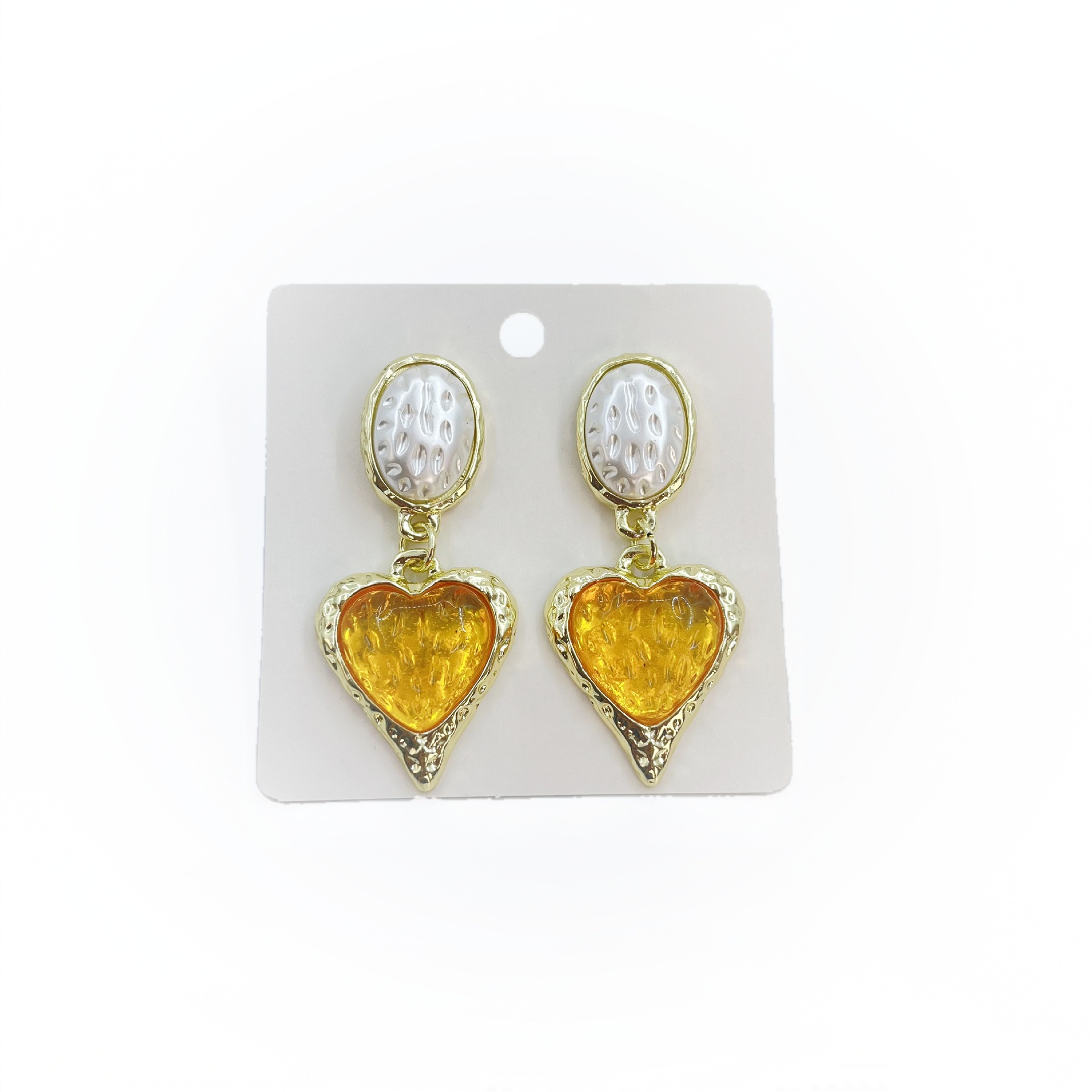 24g Weight Alloy Ear Needle Material Drop Earrings Classification 1 Pair Quantity Banquet, Daily, Party Occasion Alloy Material Heart Shape Pattern Women's Gender Casual, Retro Style 1 Pair Casual Retro Heart Shape Alloy Drop Earrings 8
