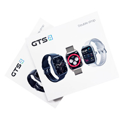 TikTokで話題のGTS4スマートウォッチ、2.01インチ、心拍数測定、ダブルストラップ、女性向け、Bluetooth通話機能付き