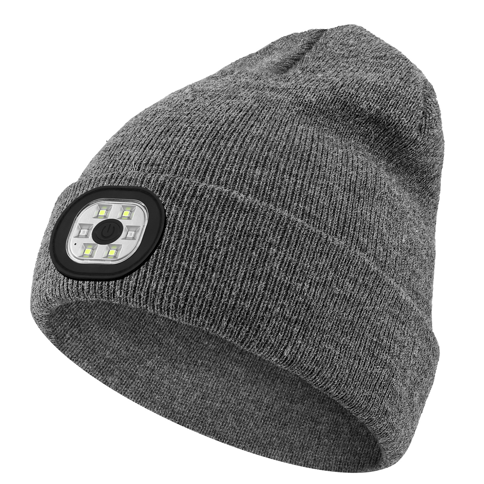 Gorro con luz LED para ciclismo al aire libre, correr de noche, pescar de noche, gorro de punto luminoso, impermeable, para acampar, correr de noche image 8