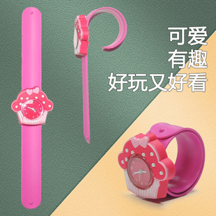 Children's 3D Cartoon Cake Pat Watch Split Design Cute Stereo Mermaid Skin-Friendly Material Environmentally Friendly and Non-Toxic