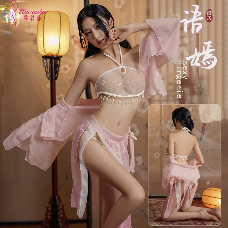Sexy lingerie set, Hanfu‑style costume and pajama variants, one size, multi‑piece