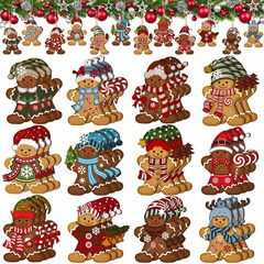 クリスマスジンジャーマン木製ペンダントセットレトロ苦悩スタイルジンジャーマン木製飾りクリスマスホーム
