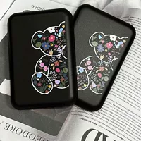Apple совместимый аккумулятор, черный защитный чехол с зарядкой, с милыми медвежатами