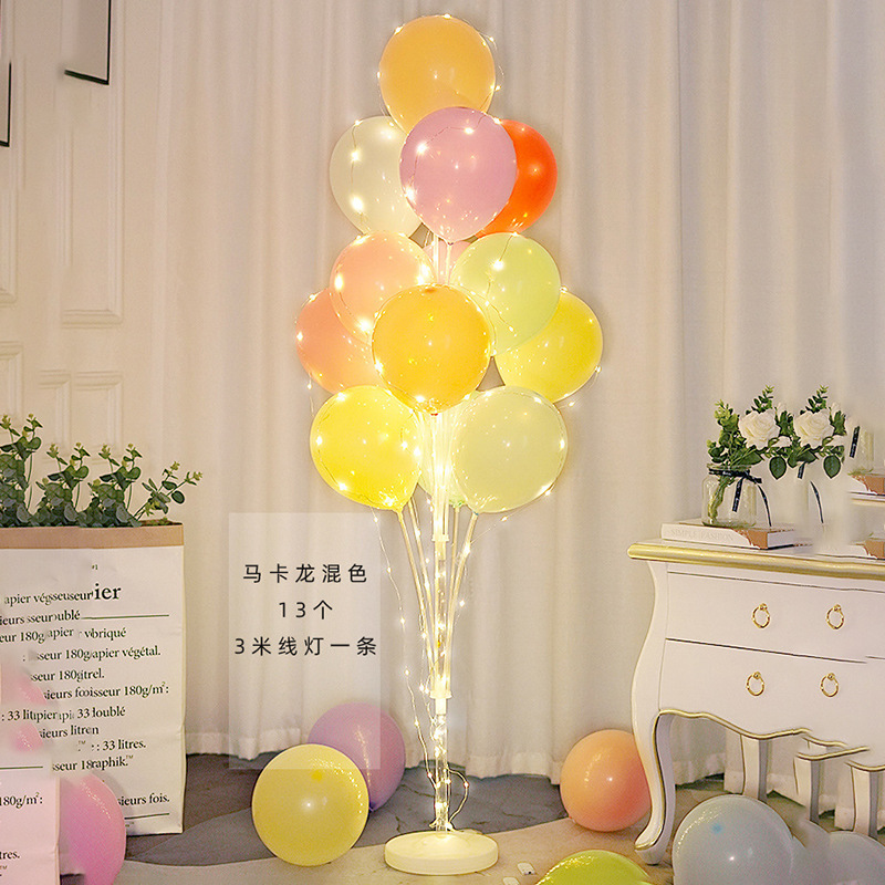 Columna de globo rojo flotante para decoración de bodas, cumpleaños y aperturas