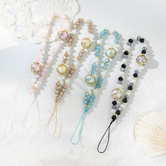 Korean Version Korean Style New Colorful Beaded Fashion Phone Chain Short Length Women's Celebrity Same Phone Lanyard Phone Pendant Decor Accessory