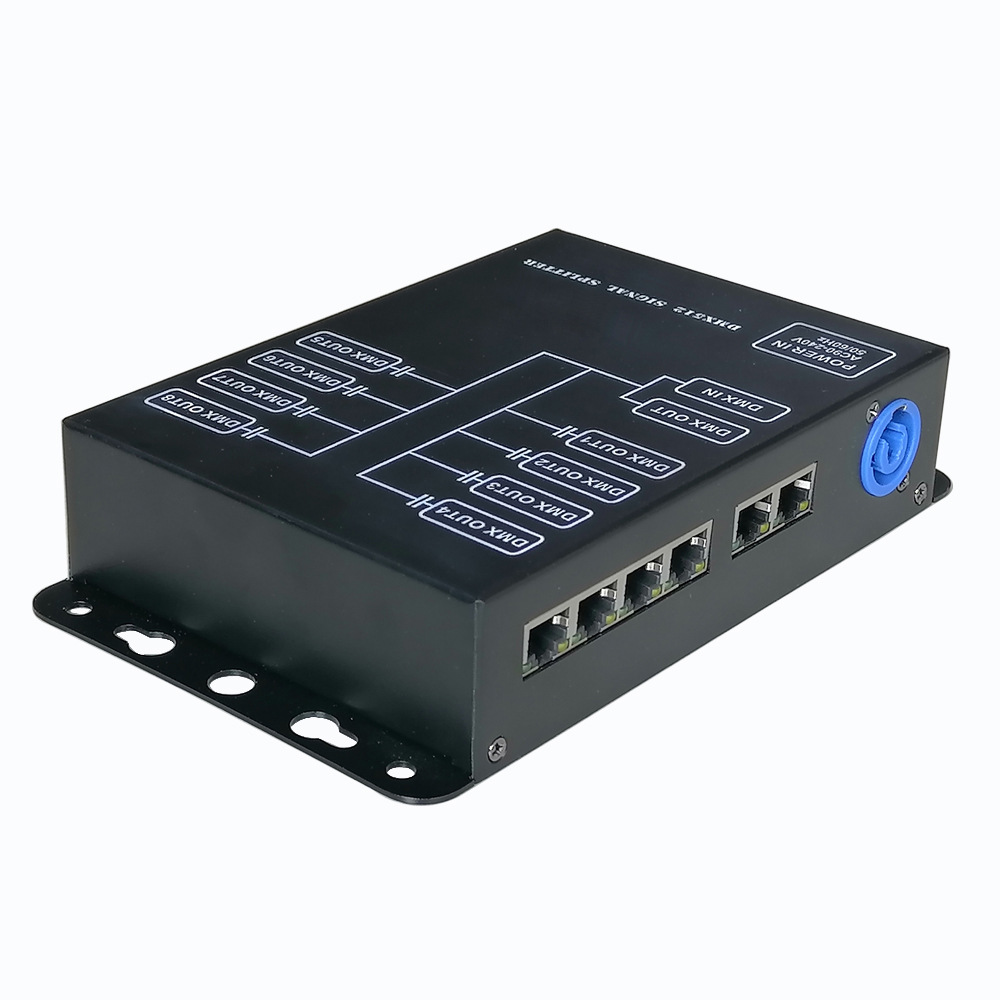 8 방향 RJ-45 네트워크 포트 DMX512 신호 증폭기 바 무대 빛 광전 격리 신호 향상 분배기