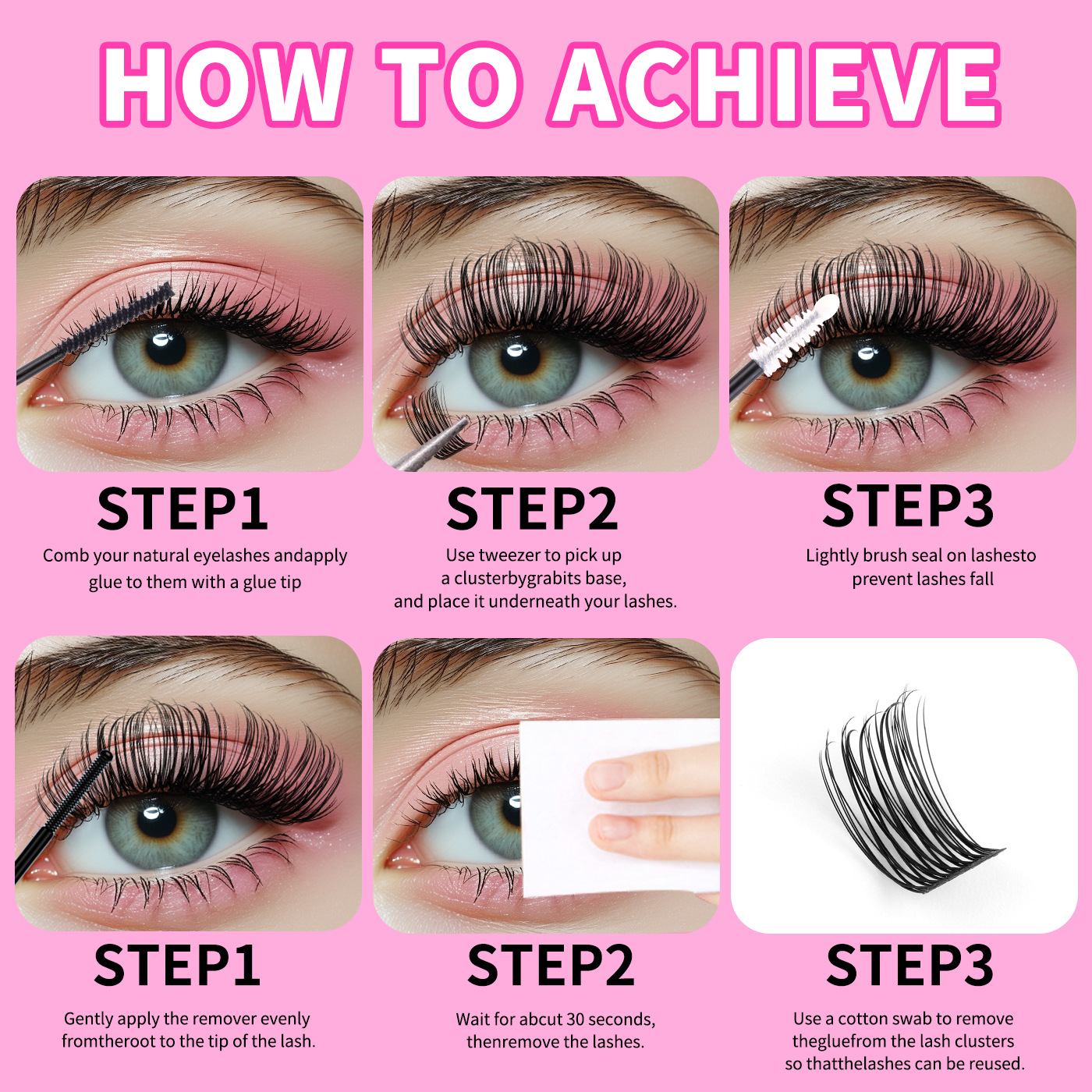 Foreign trade cross border thick C curve single cluster false eyelash extension set 10 18mm curling DIY segmented eyelashes_voghion.com