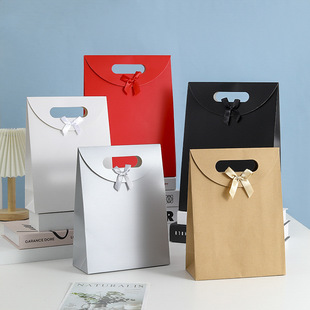 Gift Bag Kraft Paper Small Gift Bag Birthday Gift Wrapping Paper Bag Souvenir Handbag Gift Box Ins Style