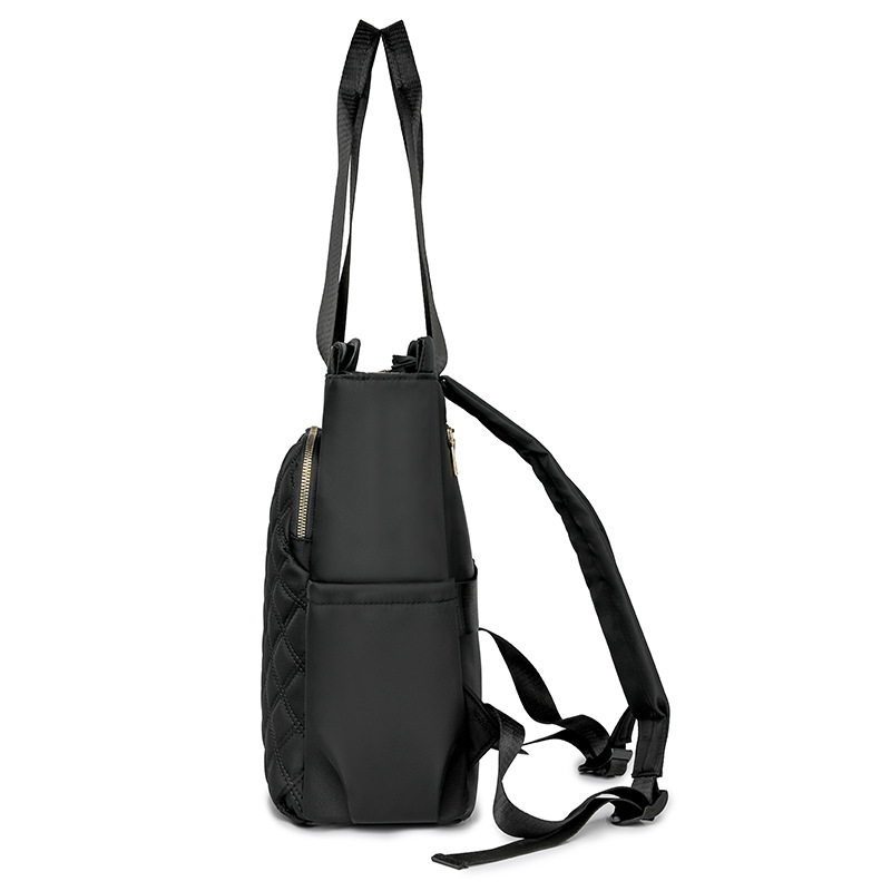 Mochila de mujer salvaje de color puro 2024 nueva mochila portátil de moda, bolso de viaje ligero y de gran capacidad