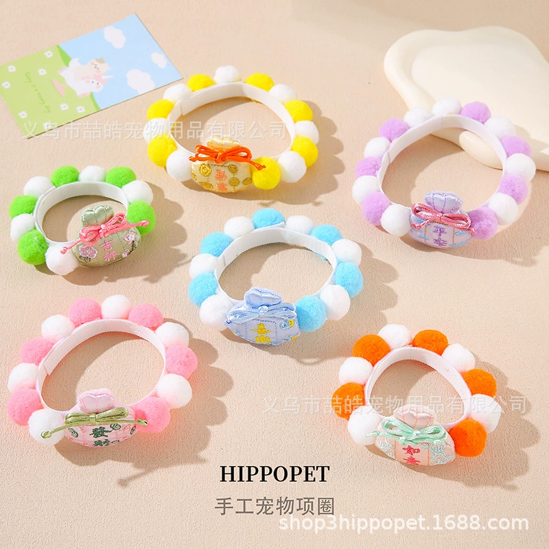 Ошейник для домашних животных Креативные национальные хлопчатобумажные кошельки