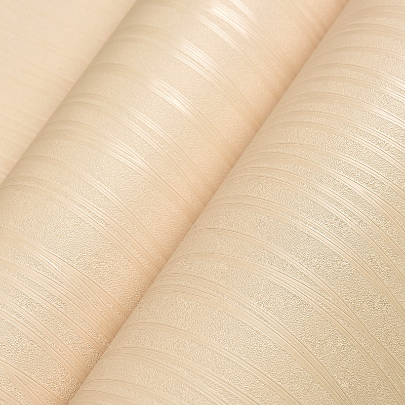 Thick self -adhesive PVC waterproof wallpaper solid color striped…