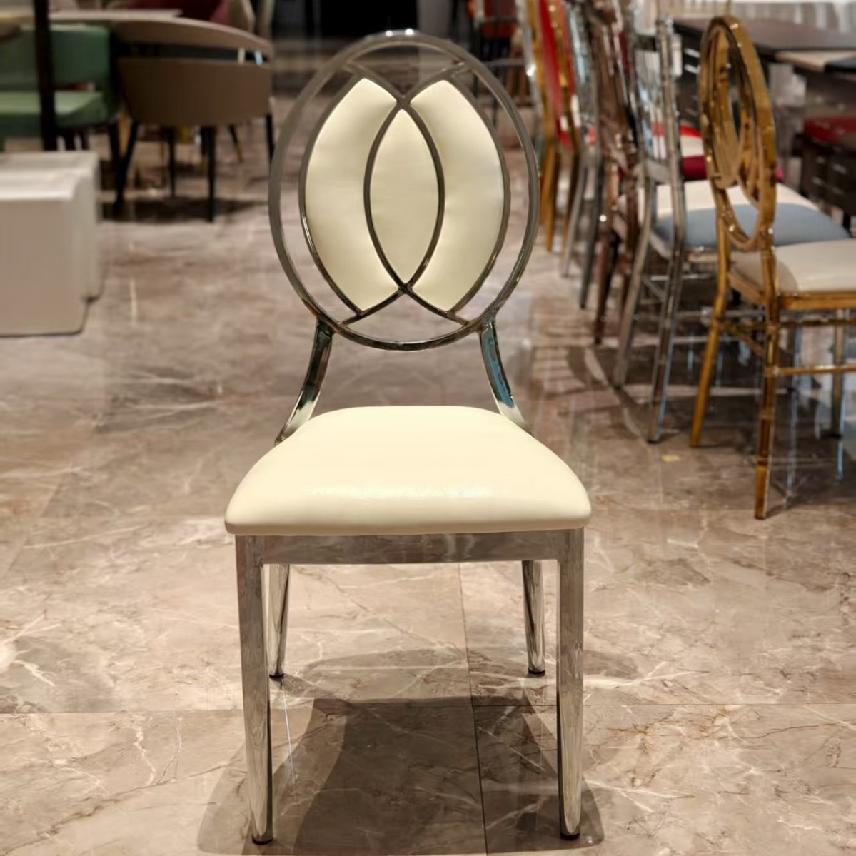 Factory wholesale wedding chair Stainless steel chair party