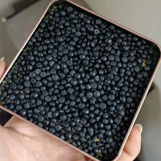 厂家供应黑色HDPE再生塑料颗粒波纹管排污管颗粒低压聚乙烯管道料