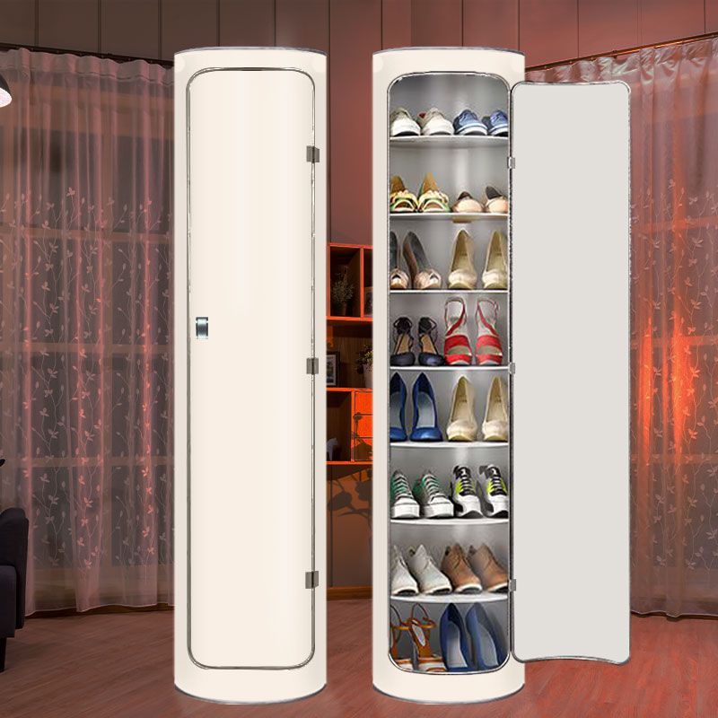 円筒形 360 度回転靴キャビネット垂直靴ラック多層収納キャビネット大容量多機能収納 J&|undefined