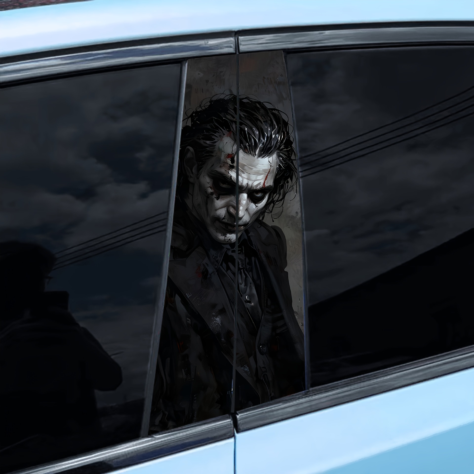 跨境TEMU亚马逊专供2件装AHPAINTING汽车B柱贴纸