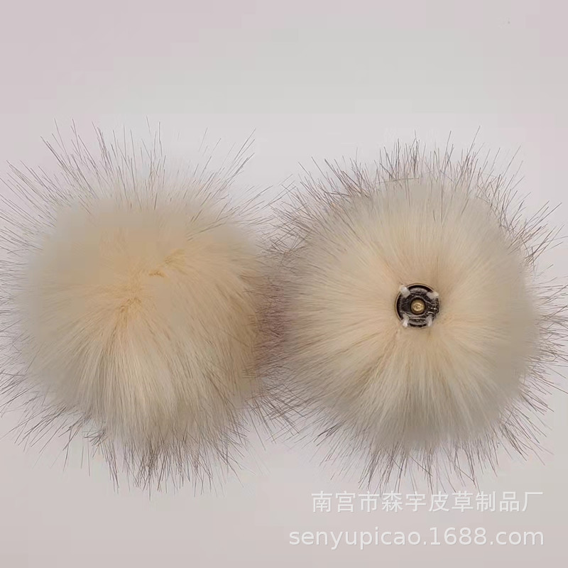 Bola de piel de zorro Bola de piel artificial imitación zorro mapache Bola de piel ropa zapatos y sombreros Accesorios de bola de piel fábrica al por mayor