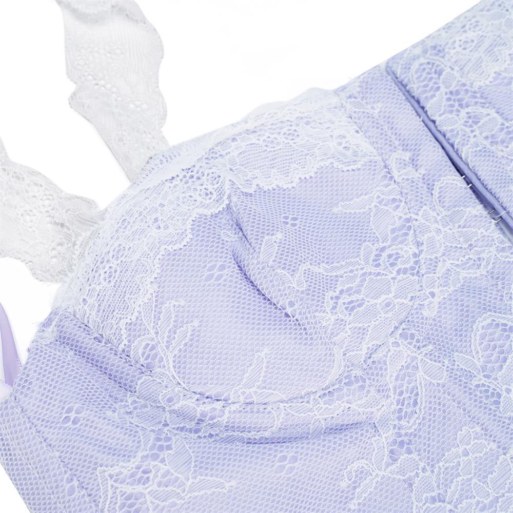 Nuevo botón delantero de mujer sin mangas encaje púrpura con cojín de pecho chaqueta de hueso de pescado comercio electrónico transfronterizo