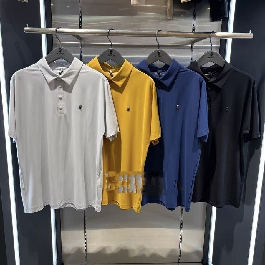 New Golf Clothing Men's Lapel Short-Sleeved T-Shirt Golf Fashion Popular Casual Top