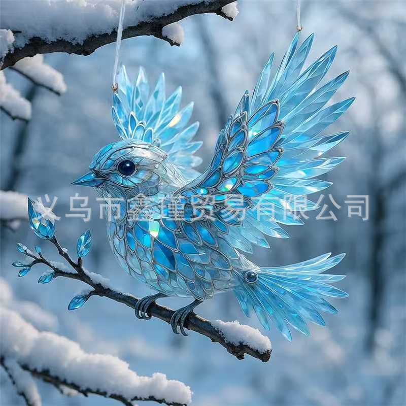 Ventas transfronterizas bonitas aves acrílicas sala de estar colgantes de patio de fiestas decoración colgantes regalos