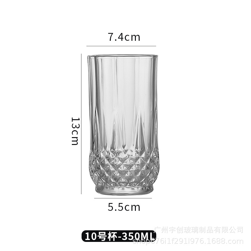350ML 다이아몬드 바닥 키 큰 컵