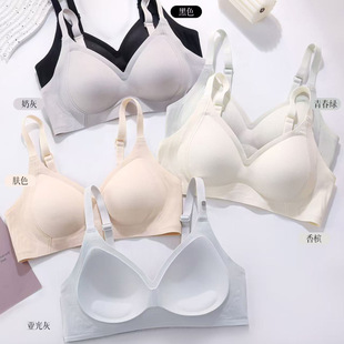 2025 Seamless Full Fixed Cup Jelly Glue No Steel Ring Underwear Push-up Breathable Soft Support Sexual Beautiful Back Bra