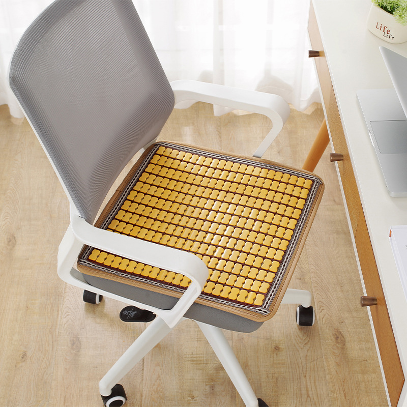 Verano Mahjong Mat cojín transpirable antideslizante silla de oficina Estera de bambú estera fresca del coche verano largo cojín silla Butt pad