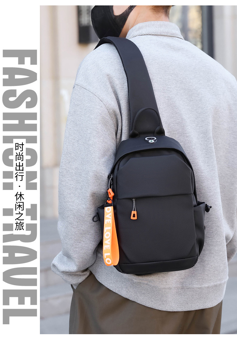 New men's chest bag, crossbody bag, fashionable small bag, cross-border multi-functional waist bag, water-resistant chest bag, outdoor sports undefined