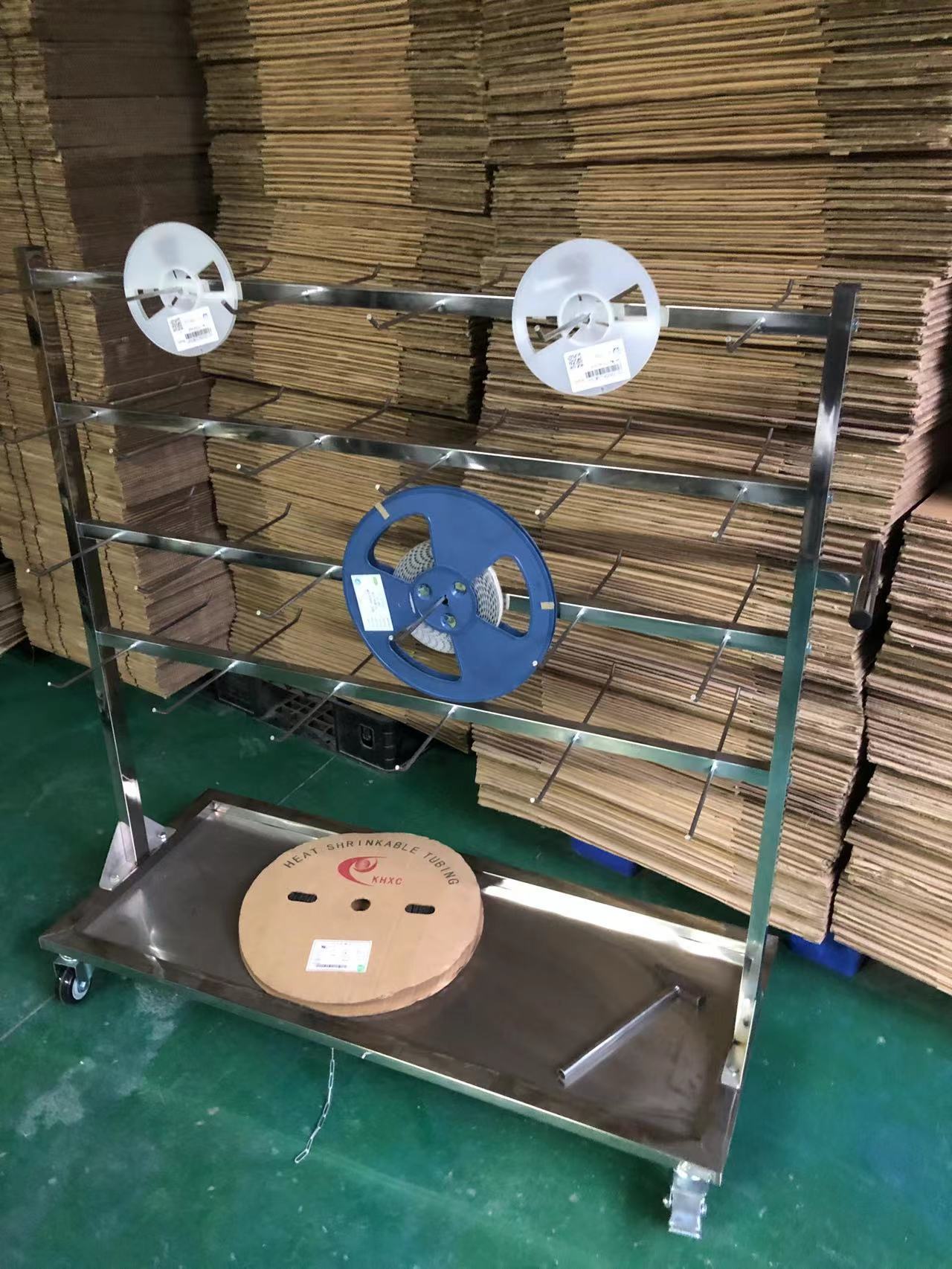 厂家可拆卸防静电SMT挂架不锈钢物料车贴片料盘车周转车PCB存放车